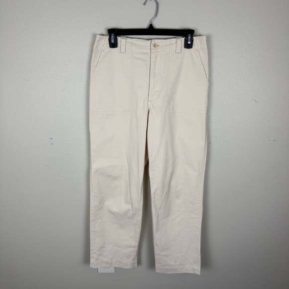 Jenni Kayne Ranger Trouser Pants Women 6 Ivory Cotton Blend...